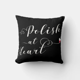Coussin Polonais Au Coeur Throw Cushion, Pologne