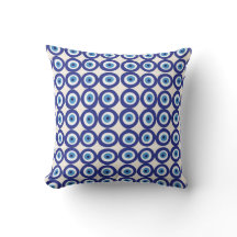 Coussin polonais de motif d'oeil mauvais de