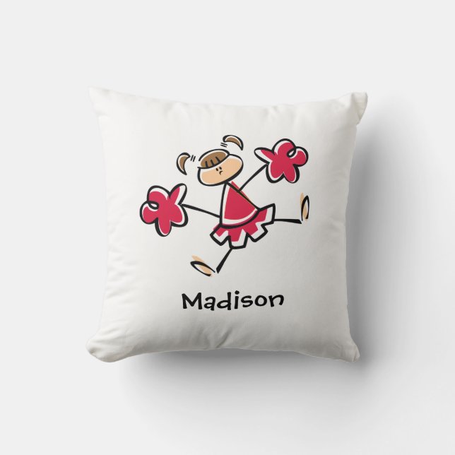 Coussin Pom-pom girl rouge Crimson (Recto)