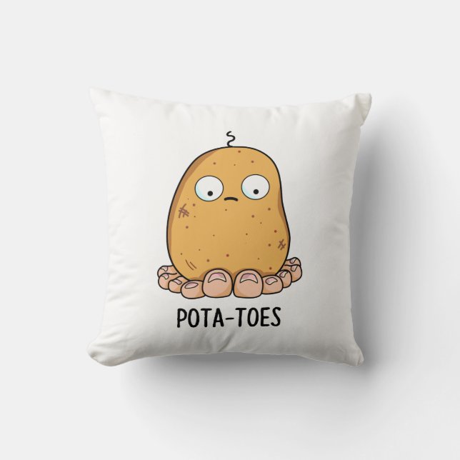 Coussin Pommes de terre amusantes Pomme de terre avec joue (Recto)