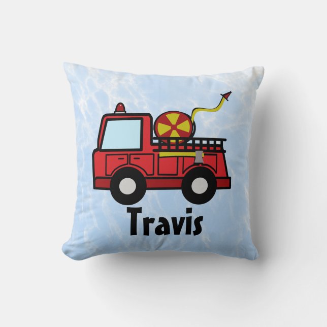 Coussin Pompier Camion Pilote Personnalisé (Recto)