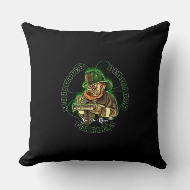 Coussin Pompier Fierté Irlandaise CFD (Recto)
