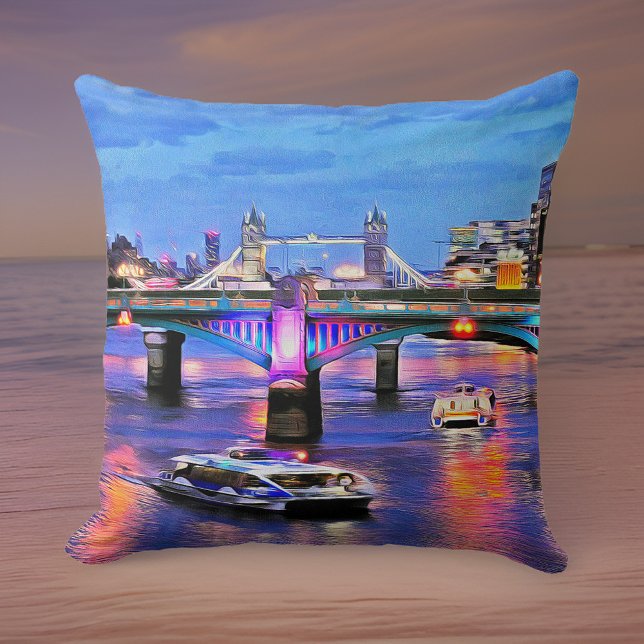Coussin Pont de London Throw Pillow (Créateur téléchargé)