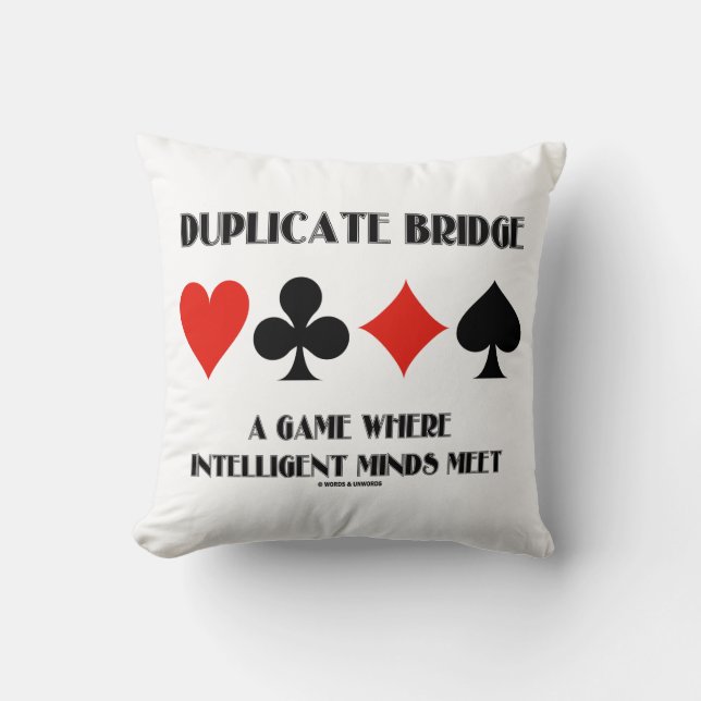 Coussin Pont En Double Un Jeu Où Les Esprit Intelligents (Recto)
