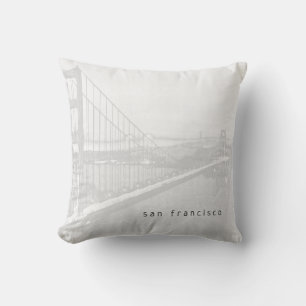 Coussin Pont Golden Gate  San Francisco  Gris clair