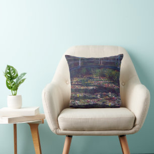 Coussin Pont sur le bassin aux nymphéas par Claude Monet