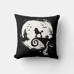 Coussin Poodle Dog And Moon Halloween Costume Dog Lover Fu