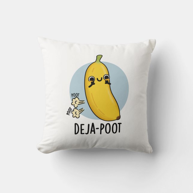 Coussin Poot de deja Funny Banana Double Pun de panier (Recto)