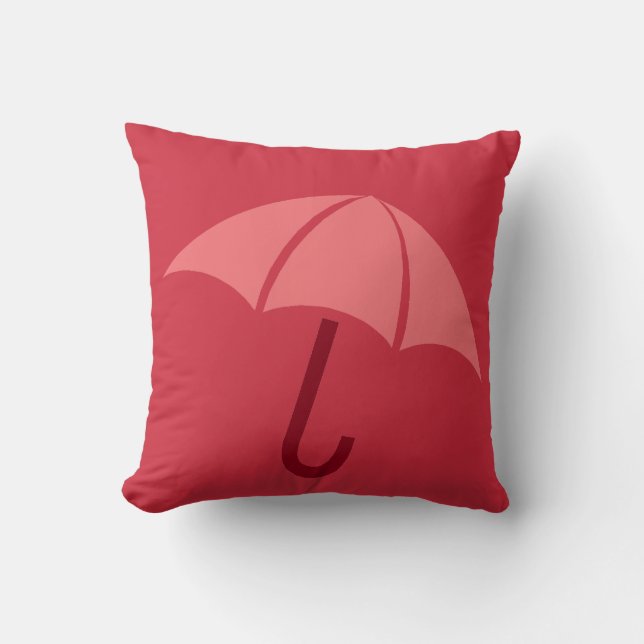 Coussin Pop Art Umbrella Rouge (Recto)