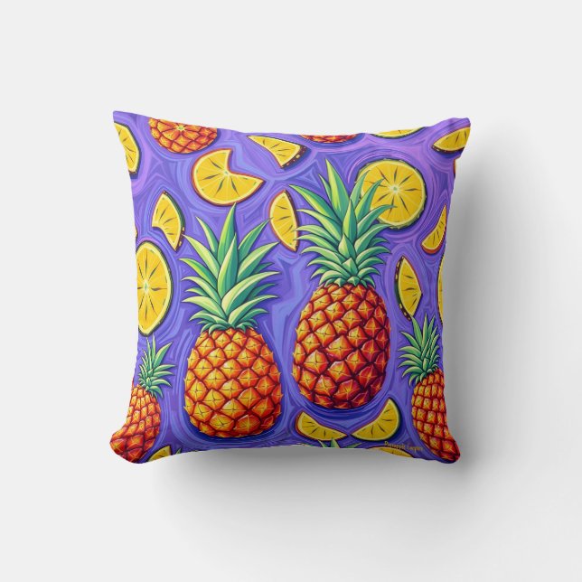 Coussin Pop d'ananas - Pineapple Empire (Recto)