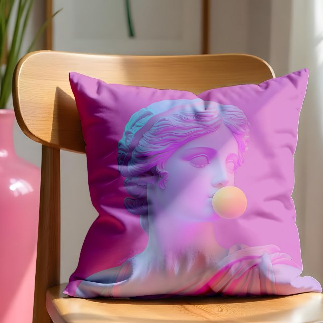 Coussin Pop Vénus de bulle rose (Créateur téléchargé)