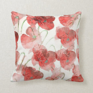 Coussin Poppies d'aquarelle
