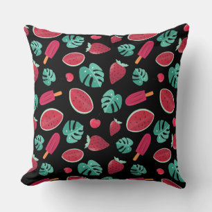 Coussin Popsicle, cerise, fraise et pastèque