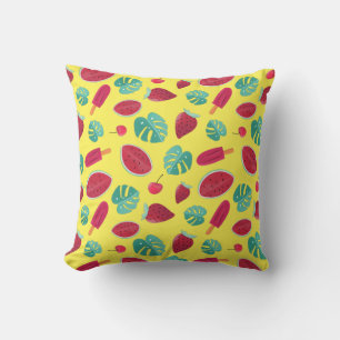 Coussin Popsicle, cerise, fraise et pastèque