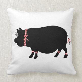 Coussin Porc gonflé par pot (rouge)