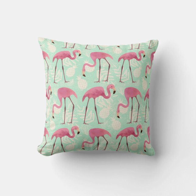 Coussin Poreiller à lancer Flamingo (Recto)