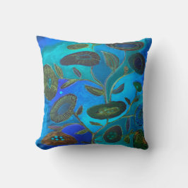 Coussin porte - clé de nuit bleue