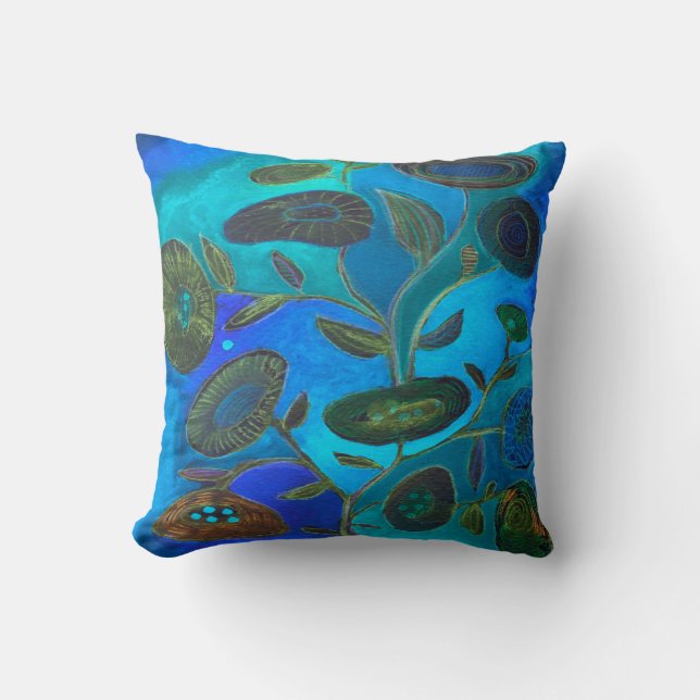 Coussin porte - clé de nuit bleue (Recto)