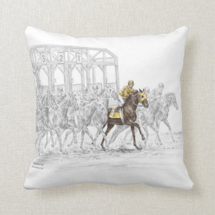 Coussin Porte de départ de la course de cheval