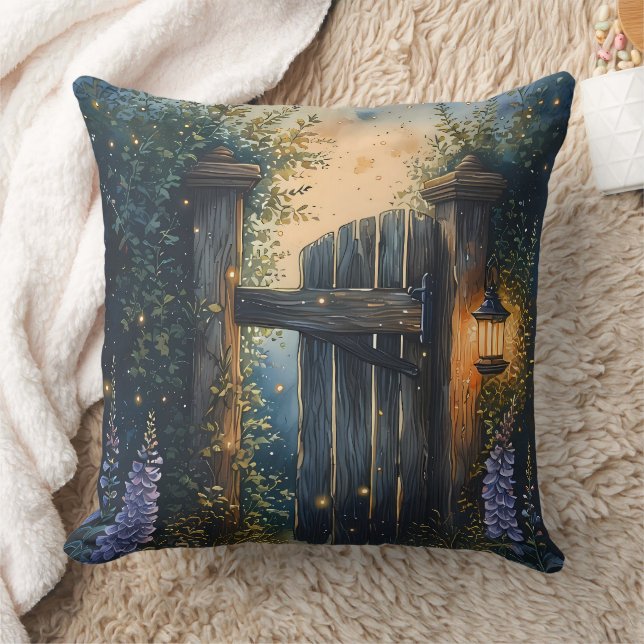 Coussin Porte De Jardin Enchantée Sous Ciel De Luciole (Couverture)