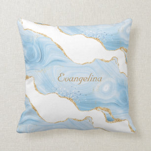 Coussin Porte d'or bleu tendance personnalisée