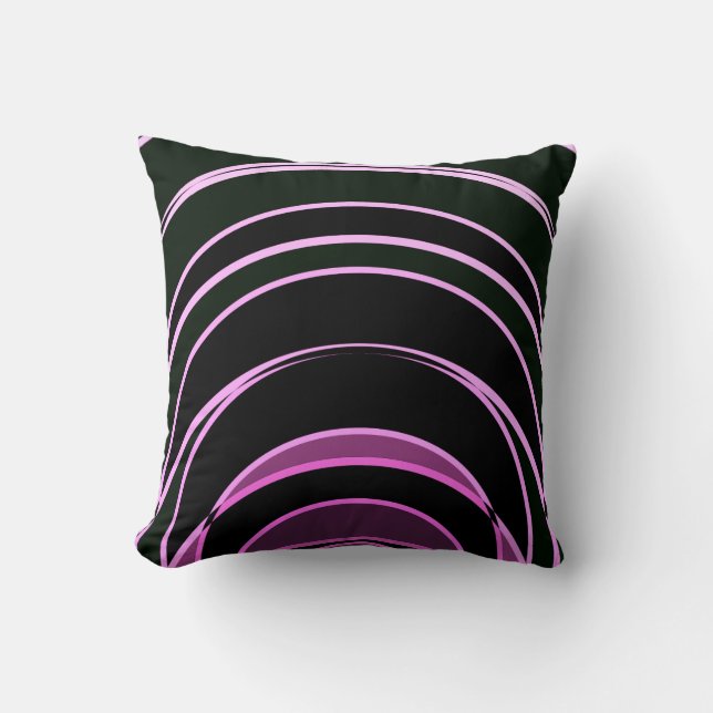 Coussin Porte historique du Maroc noir Abstrait 7 (Recto)