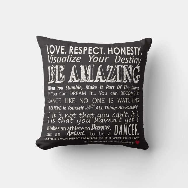 Coussin Porte le noir inspiré d'oreiller de citations de (Recto)