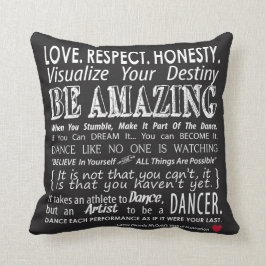 Coussin Porte le noir inspiré d'oreiller de citations de