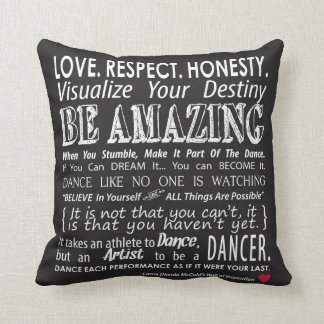Coussin Porte le noir inspiré d'oreiller de citations de