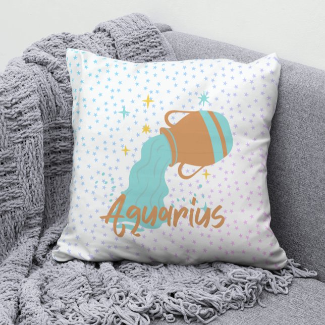 Coussin Porteur d'eau Aquarius moderne Zodiac (Créateur téléchargé)