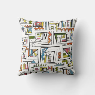 Coussin Portland-Art géométrique abstrait fantaisiste