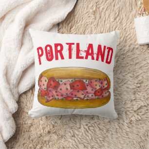 Coussin Portland Maine ME Lobster Roll Sandwich aux fruits