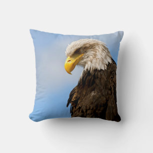 Coussin Portrait d'aigle à tête blanche Art animalier