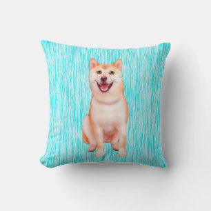 Coussin Portrait d'art de Chien Husky Sibérien