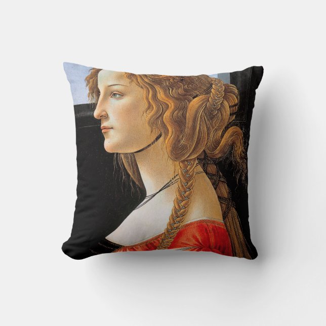 Coussin Portrait de Dame, Sandro Botticelli (Recto)