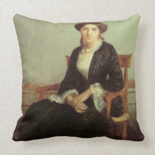Coussin Portrait de Genevieve Celine, 1850 (huile sur la