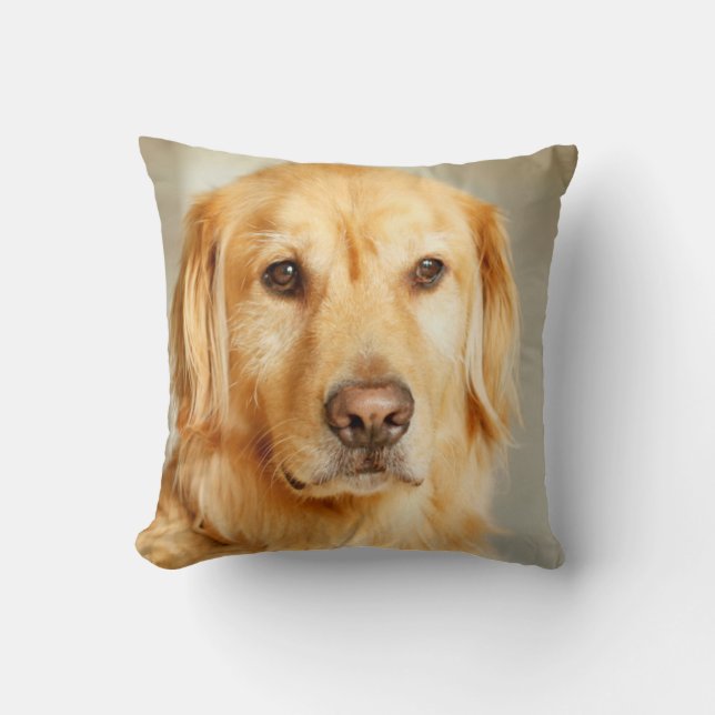 Coussin Portrait de Golden Retriever (Recto)