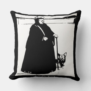 Coussin Portrait de la reine Victoria et Yorkie Dog