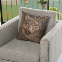 Portrait de loup en cuir à outils