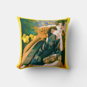 Coussin Portrait de mode des années 1950