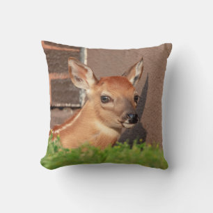 Coussin Portrait d'un faon (cerf de Virginie)