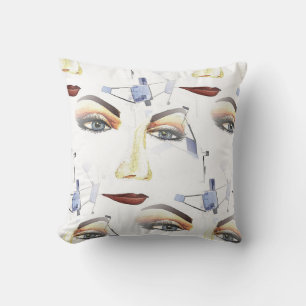 Coussin Portrait féminin Abstrait
