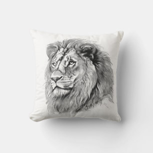 Coussin Portrait Lion puissant