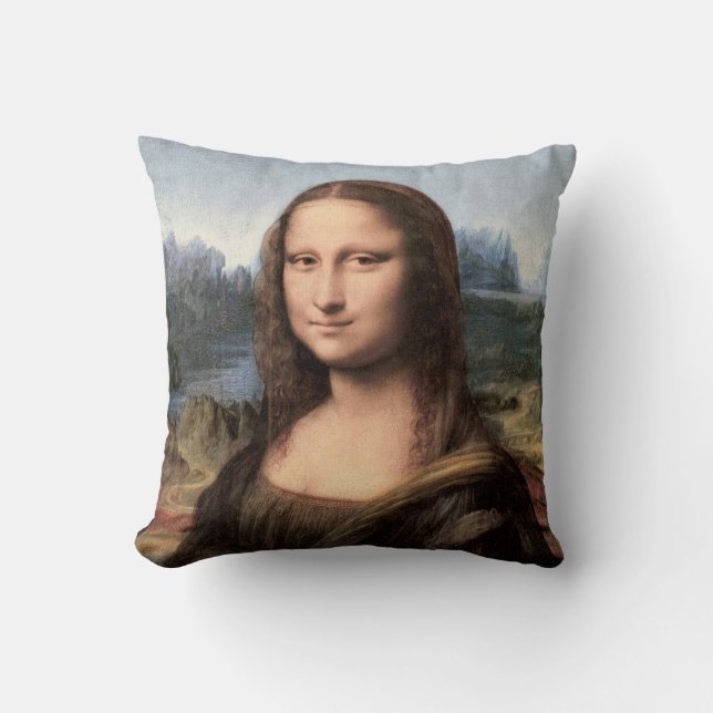 Coussin Portrait/peinture de Mona Lisa (Recto)
