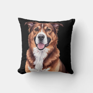 Coussin Portrait personnalisé pour animaux - Aquarelle Chi