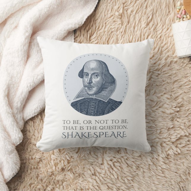 Coussin Portrait Shakespeare avec à être ou à ne pas être  (Couverture)
