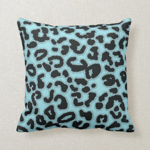 Coussin Poster de animal Blizzard Blue Leopard