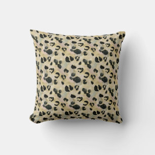 Coussin Poster de animal Cheetah Noir, Or