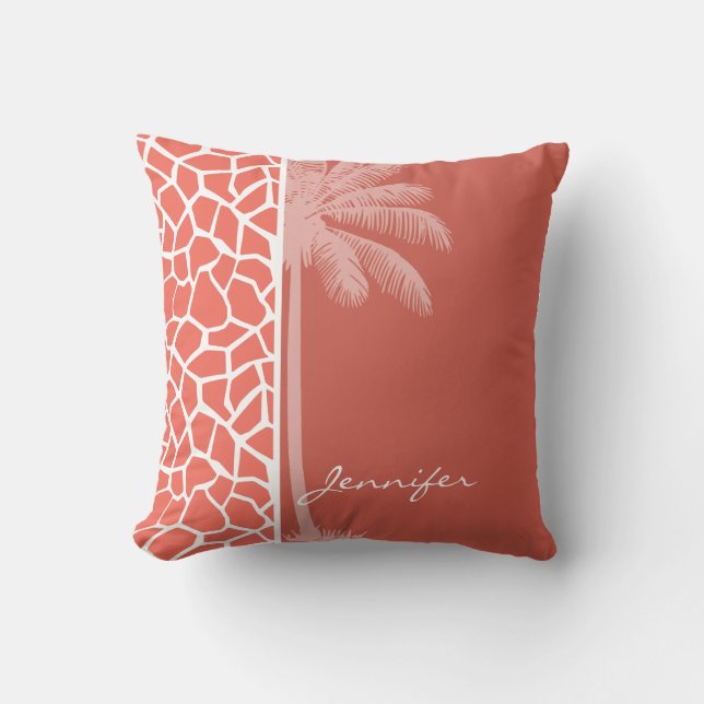 Coussin Poster de animal de la Giraffe de couleur doux-ame (Recto)
