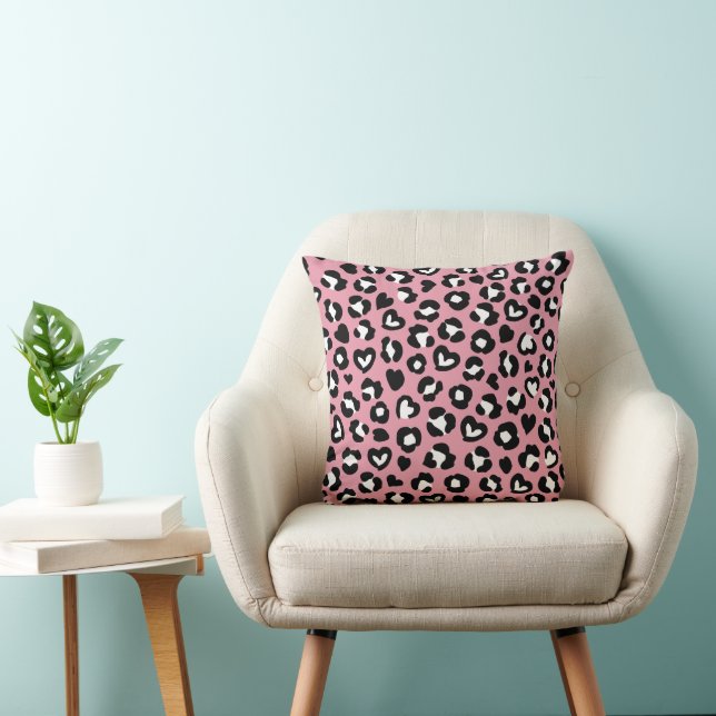 Coussin Poster de animal, Léopard Rose, Zones De Cheetah,  (Chaise)